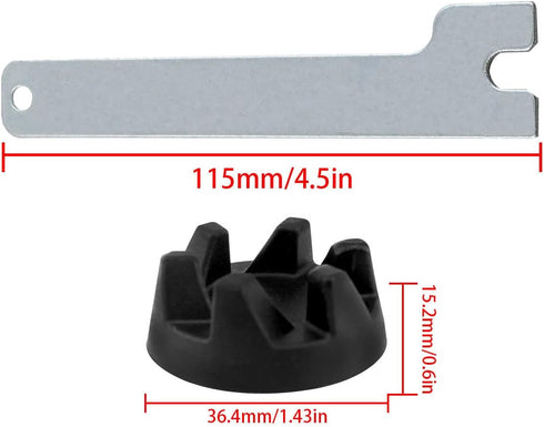 Haidong-9704230Blender coupler compatible wrench kit Mixer drive coupler and wrench compatible KSB5 driver replace wp970430vp WP9704230-1PCS...