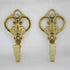 Crown Curtain Wall Hook Household Clothes Hanging Hook Window Drapery Medallion Holdbacks, Curtain Tiebacks, Wall Hook, Tassel Holder 1 Double (Go...