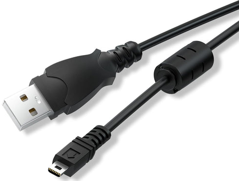 USB-A to Mini 8Pin USB 2.0 Fast Charging Transfer Cable with Silver-Plated Plugs and Anti-Jamming Ferrite Magnetic Ring, 3 Feet, Black...