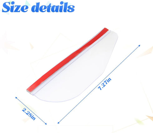 Car Rear View Mirror Rain Visor Guard, 2 Pcs Transparent Rain Eyebrow for Side Mirror, Waterproof Auto Mirror Visor Smoke Guard Cover, Accessories...