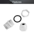 Fielect 4Pcs M20 Cable Gland Plastic Waterproof Cable Glands Joints Adjustable Connector White for 6-12mm Dia Cable...