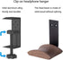 Headset Holder with Walnut Wood and Solid Metal, Headphone Holder Adjustable Design Headset Hanger Compatible with all Headphone Sizes (Walnut)......
