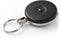 KEY-BAK Original Chain Retractable Key Holder with 24" Stainless Steel Chain, Black Front, Steel Belt Clip, 8 oz. Retraction, Split Ring, Black Vi...