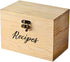 Personalized Wooden Recipe Box with Dividers and Card Holder - Vintage Farmhouse Style Recipe Organizer (Brown)...