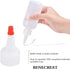 BENECREAT 12PCS 4 Ounce Plastic Squeeze Dispensing Bottles with Measurement and Red Tip Caps - Good For Crafts, Art, Glue, Multi Purpose...