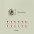 14 Pcs Vintage Red Rose Metal Buttons Sewn Button Shirt Cardigan Women's Garment 12mm/0.5inch, White/Gold...