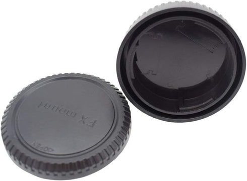 Fuji X Front Body Cap & Rear Lens Cap Cover for Fujifilm X-T5 X-T4 X-T3 X-T1 X-T2 X-S10 X-T30 X-T20 X-T10 X-H2 X-H2S X-H1 X-T200 X-T100 X-PRO3 Mor...