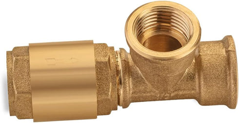 One Way Check Valve 1/2" Female Backflow Preventer, Check Valve for Repair NPT Female Thread Brass Float Reinforced - 0,5 inch Float Brass For Plu...
