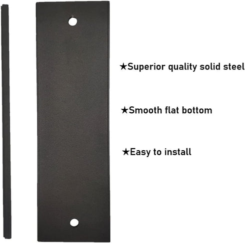 7" Matte Black Sliding Barn Door Handle - Flush Pull Handle with Flat Bottom Is Easy to Install and Heavy Recessed Door Handle for Pocket Door,Clo...