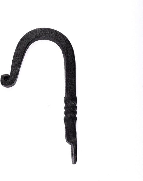 Renovators Supply Bathroom Hooks 3.5 in. Black Wrought Iron Wall Mount Hooks for Hanging Robe, Towel, Hat, Or Jewellery with Mounting Hardware Pac...