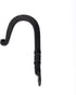Renovators Supply Bathroom Hooks 3.5 in. Black Wrought Iron Wall Mount Hooks for Hanging Robe, Towel, Hat, Or Jewellery with Mounting Hardware Pac...