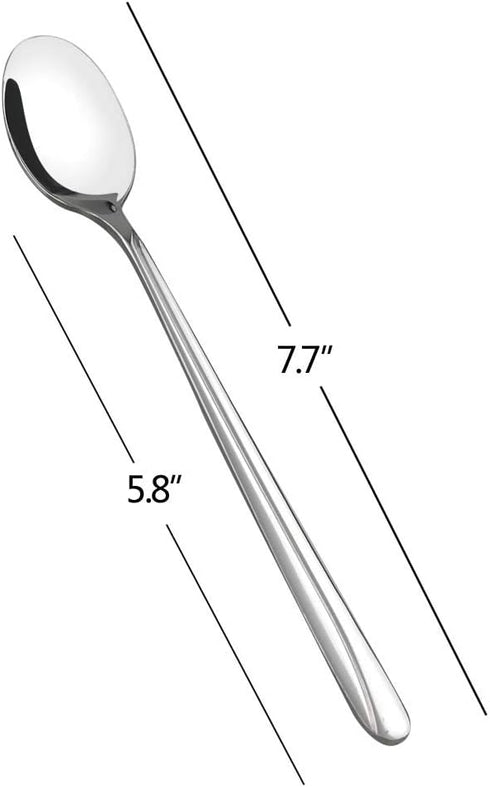 12 Pieces Long Handle Spoon, Stainless Steel Ice Tea Spoon Milkshake Spoon...