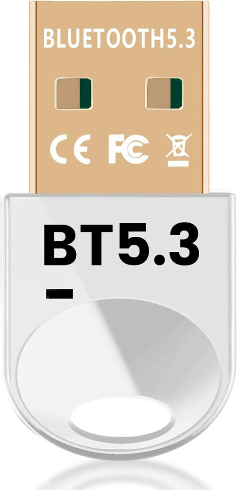 Bluetooth Adapter for PC, Bluetooth 5.3+EDR USB Dongle, Bluetooth Receiver Transmitter for Wireless Keyboard, Mouse, Speaker, Headset, Support Win...