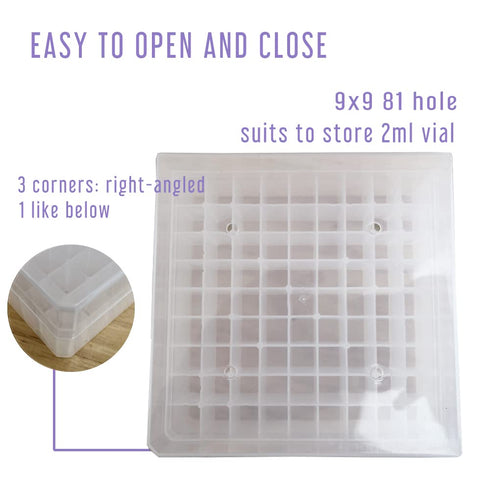 81 Pieces 2ml Small Graduated Cryovials with Storage Box, Seed Small Screw Stone Collection Holder, Plastic Screw Top Vials with Silicone O-Rings,...