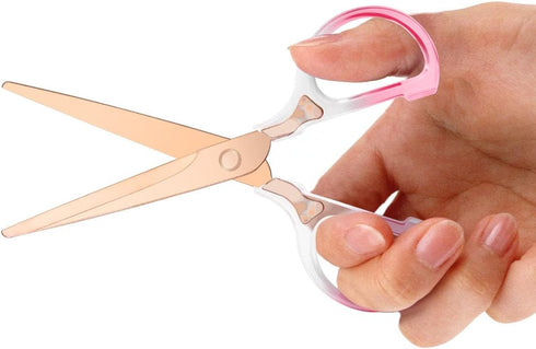 Scissors, Clear Acrylic Stainless Steel Scissors,Office Professional Shears for Home School Office DIY Craft Sewing Fabric Cutting General Use?2PC...