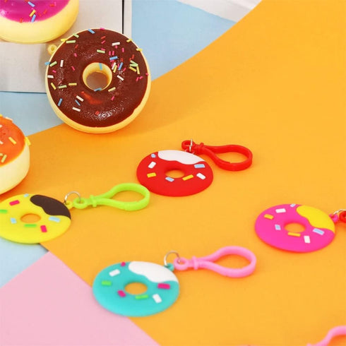 25 Pcs Sweet Donut Keychain for Sweet Donut Theme Party Favors Pendant for Kid Toy Ornament Souvenirs Gift...
