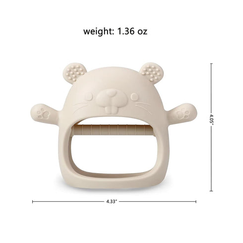 PandaEar 2 Pack Silicone Baby Teething Toys| Baby Hand Teether Mitten for Sucking Needs| Baby Chew Toys Hand Pacifier for Soothing Teething Pain R...