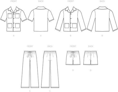 McCall's Men/BOY Sleepwear Sewing Pattern Kit, Multicolor...