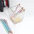 Clear Acrylic Body Bright Yellow Gold Tone Sticky Memo Pad Holder N Pen Holder Set for Office School Home Desk Organizer Supplies...