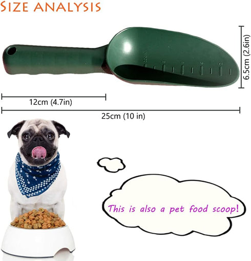 Plastic Garden Shovel Plant Hand Trowels 3 Pack Soil Planting Digging Transplanting Multi-Function Beach Sand Pet's Food Scoop Garden Tools...
