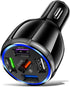 Car Charger Adapter, 5 Port QC3.0 Fast Charging Car Cigarette Lighter USB Charger, Compatible with iPhone, Android, Samsung, iPad Pro, and More (B...
