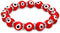 Colorful Turkish Glass Bead Good Luck Protection Evil Eye Stretch Bracelet Rondelle Crystal Spacer Stackable Protection More Colors for Women Teen...
