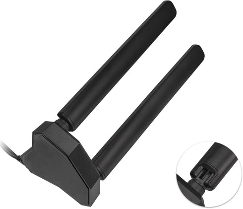 Eightwood WiFi 6E Tri-Band Antenna 6GHz 5GHz 2.4GHz Gaming WiFi Antenna Magnetic Base with 6.5ft Extension Cable for PC Desktop Computer PCIe WiFi...