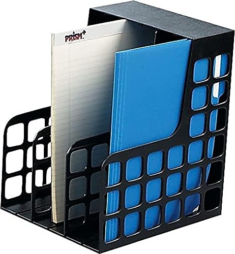 Oxford Decorack Plastic Magazine File, 2 Dividers, Black, 9W x 10-5/8D x 12H, 1 per Box (23004EE)...