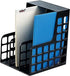 Oxford Decorack Plastic Magazine File, 2 Dividers, Black, 9W x 10-5/8D x 12H, 1 per Box (23004EE)...