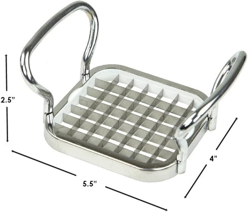 French Fry Cutter By Home Basics, French Fry Cutter Stainless Steel French Fry Slicer | With Easy Grip Handles,Silver...