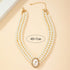 Denifery Boho 3 Tier Dainty Rhinestones Pearls Chunky Short 1920s Choker Necklace Chain Multilayer Choker Pendant Necklaces Prom Party for Women...