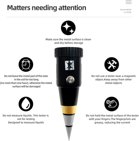VT-05 Soil Meter Tester Hygrometer Portable Sensor Instrument for Plant Care, Great for Garden, Lawn, Farm, Indoor & Outdoor Use...