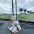 Car Rearview Mirror Hanging Accessories, Cute Swinging Duck Car Interior Ornament Mirrors Funny Decoration...