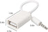 AUX to USB Adapter 3.5mm Male Audio Jack Plug to USB 2.0 Female Converter Cord Cable 2PACK Only Work (CAR Need MP3 Decode Function,Can't Fit All K...