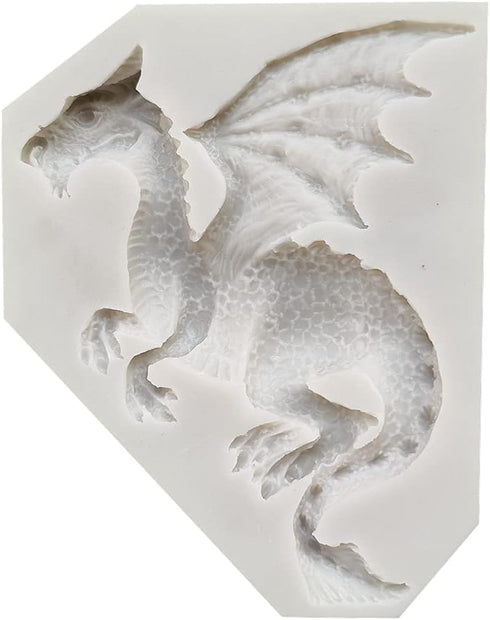 Flying Dragon Silicone Fondant Cake Mold, 3D Flying Dragon Chocolate Mold Kitchen Baking Mold Wedding Cake Decorating Moulds Gummy Sugarcraft Mold...