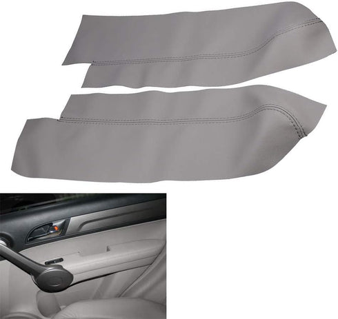 DSkoiph Front Door Panels Armrest Cover Leather Left & Right for Honda Cr-V CRV 2007-2012 (Gray)...