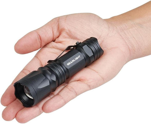 GearLight M3 Mini LED Flashlight - 2 Bright, Small Tactical Flashlights with High Lumens and Pocket Clip for Camping, Outdoor & Emergency Use ?...