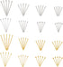 Pandahall 1600Pcs/Box Brass Ball Head Pins & Iron Flat Head Pins Set Golden & Platinum Eye Pins for Beading Jewelry Making...