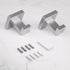 HITSLAM Towel Hooks for Bathroom Wall Mounted, Brushed Nickel Bathroom Towel Hook, SUS304 Stainless Steel Robe Hook and Coat Hooks, Square Wall Ho...