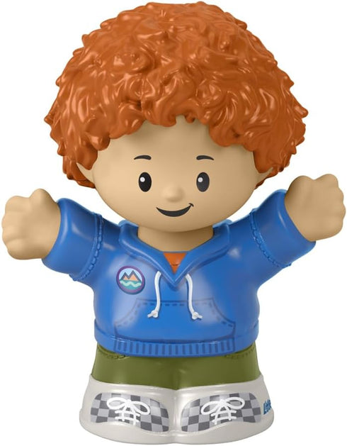 Fisher-Price Replacement Part Little People Family Playset - HBW72 ~ Replacement Curly Red Hair Child Figure ~ Wearing Blue Sweatshirt ~ Works Gre...