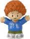 Fisher-Price Replacement Part Little People Family Playset - HBW72 ~ Replacement Curly Red Hair Child Figure ~ Wearing Blue Sweatshirt ~ Works Gre...