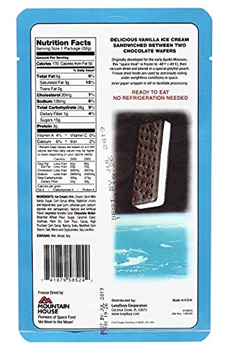 LuvyDuvy Freeze-Dried Vanilla Ice Cream Sandwich - 1 Pack...