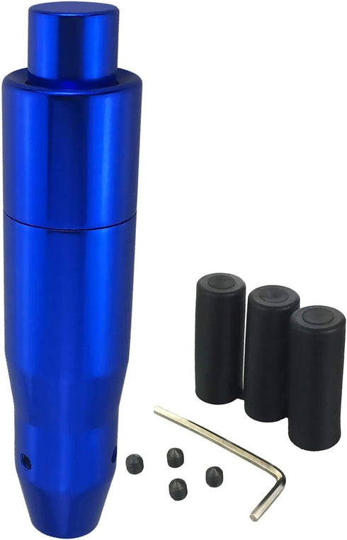Lunsom Automatic Shift Knob Metal Car Shifting with Push Button Aluminum Alloy Shifter Lever Handle Long Stick Gear Head Fit Most Auto Transmissio...