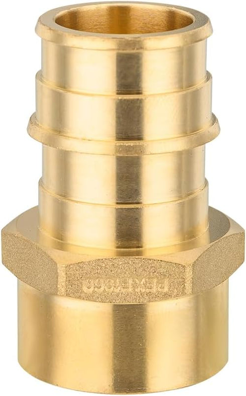 (Pack of 2) EFIELD Pex A Full Flow Expansion Brass Fittings 1 inch Pex x 3/4 inch Female NPT Adapter, ASTM F1960 For Pex A Tubing Pipe Only (2)...