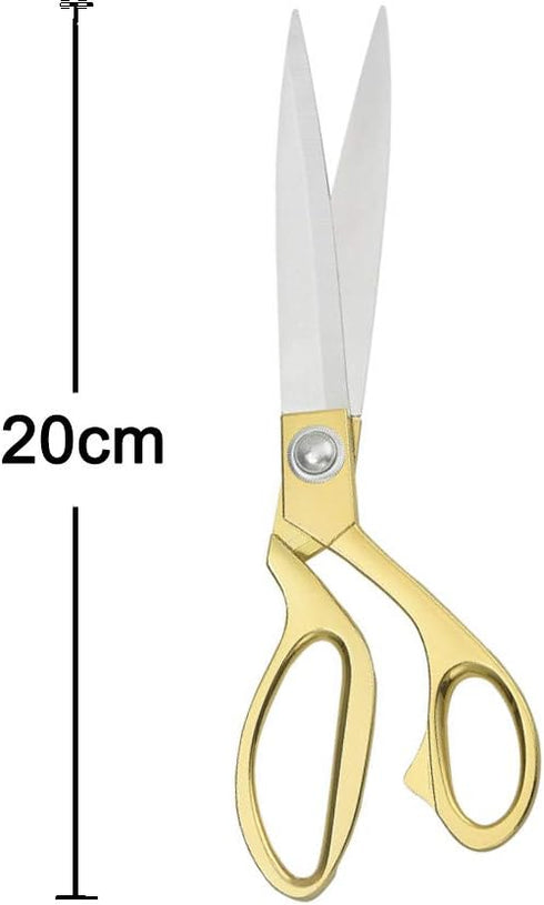 Stainless Steel Sharp Tailor Scissors for Clothing Dressmaking Shears Fabric Craft Cutting Adjustable Kitchen Scissors, Gold (8'')...