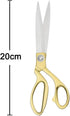 Stainless Steel Sharp Tailor Scissors for Clothing Dressmaking Shears Fabric Craft Cutting Adjustable Kitchen Scissors, Gold (8'')...