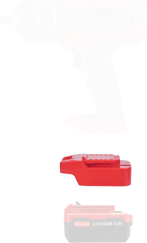 1x Adapter Fits Bauer 20v MAX Cordless Tools Compatible with Porter Cable 20 MAX (NOT 18v) Lithium Batteries - Adapter Only, RED (BP-BE20)...