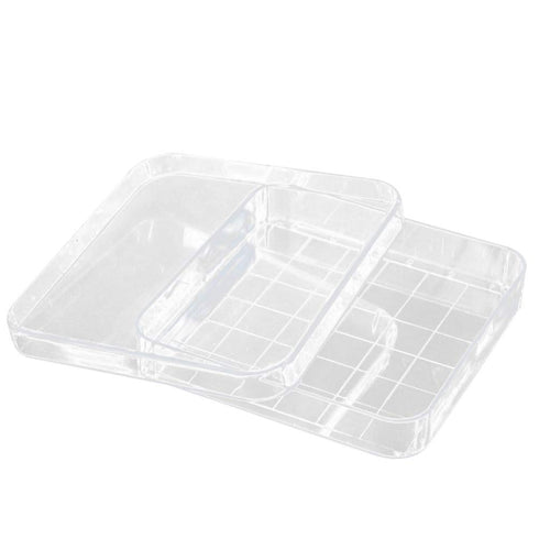 Scicalife 10 Sets Square Petri Dish with Lids, Plastic Material, Container for School Lab Science Experiment...