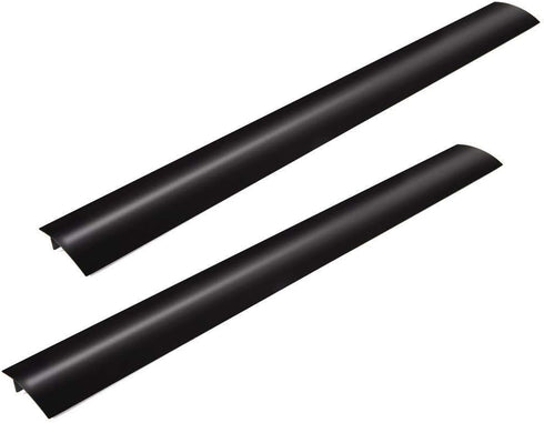 Stove Counter Gap Cover - Flexible Easy Clean Heat Resistant Wide & Long Gap Cap Fillers, Seals Spills Between Appliances, Furniture, Stovetop, Oven, Washer & Dryer, Set of 2 (Black, 21 Inches)