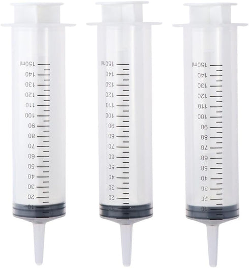 Measuring Syringe Tools 3PCS Extra Big Refilling No Needle Plastic Syringe for Liquid 150ml Large Syringes Scientific Labs and Dispensing...